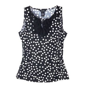 Joza Rae Top S Stretchy Ruffles Polka Dots *K